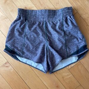 Grey lululemon high waisted hotty hot shorts 4” worn a few times